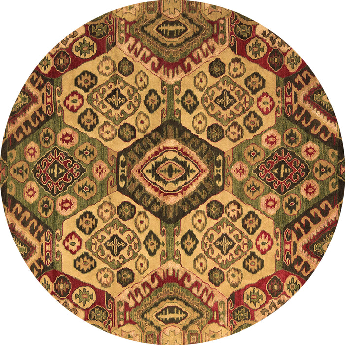 Round Machine Washable Abstract Brown Modern Rug, wshabs5420brn