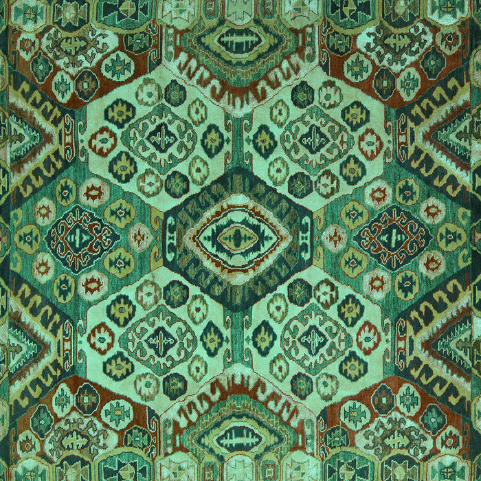 Square Machine Washable Abstract Turquoise Modern Area Rugs, wshabs5420turq