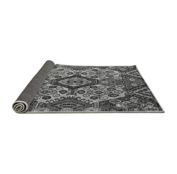 Sideview of Abstract Gray Modern Rug, abs5420gry