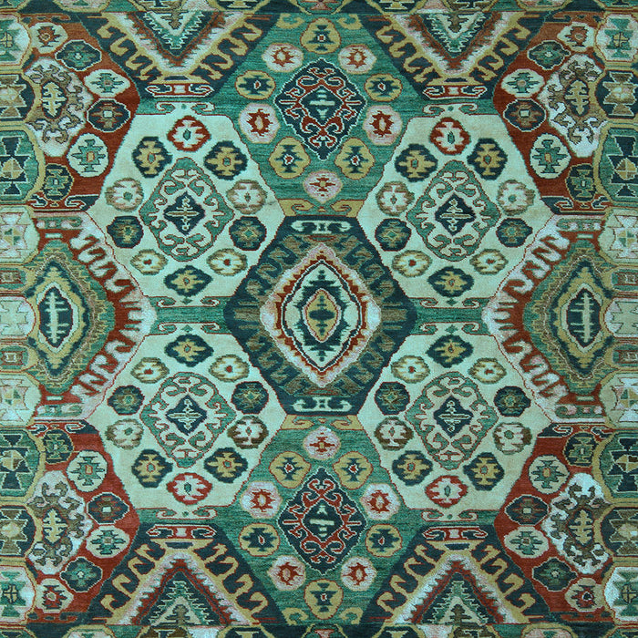 Square Machine Washable Abstract Light Blue Modern Rug, wshabs5420lblu