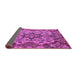 Sideview of Abstract Purple Modern Rug, abs5420pur