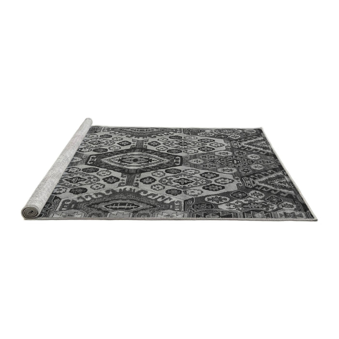 Sideview of Machine Washable Abstract Gray Modern Rug, wshabs5420gry