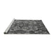 Sideview of Machine Washable Abstract Gray Modern Rug, wshabs5420gry