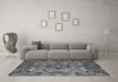 Machine Washable Abstract Gray Modern Rug in a Living Room,, wshabs5420gry