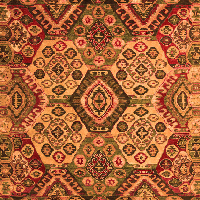 Square Abstract Orange Modern Rug, abs5420org