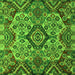 Square Abstract Green Modern Rug, abs5420grn