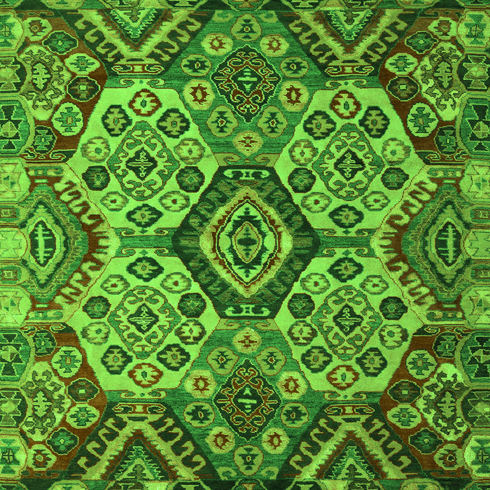 Square Machine Washable Abstract Green Modern Area Rugs, wshabs5420grn