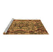 Sideview of Machine Washable Abstract Brown Modern Rug, wshabs5420brn