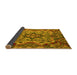 Sideview of Abstract Yellow Modern Rug, abs5420yw