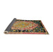 Sideview of Abstract Red Brown Medallion Rug, abs5421