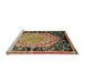 Sideview of Machine Washable Abstract Red Brown Rug, wshabs5421