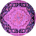 Round Medallion Purple French Rug, abs5421pur