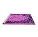 Sideview of Machine Washable Medallion Purple French Area Rugs, wshabs5421pur