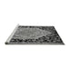 Sideview of Machine Washable Medallion Gray French Rug, wshabs5421gry