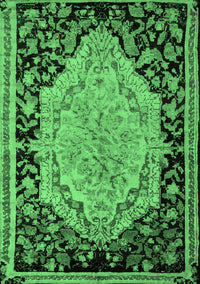 Medallion Emerald Green French Rug, abs5421emgrn