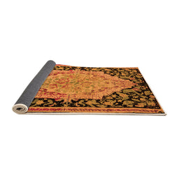 Sideview of Medallion Orange French Rug, abs5421org