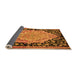 Sideview of Medallion Orange French Rug, abs5421org