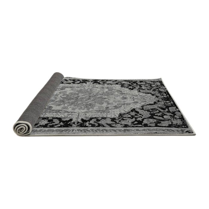 Sideview of Medallion Gray French Rug, abs5421gry