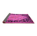 Sideview of Medallion Pink French Rug, abs5421pnk