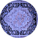 Round Medallion Blue French Rug, abs5421blu