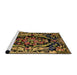 Sideview of Machine Washable Abstract Caramel Brown Rug, wshabs5422