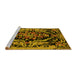 Sideview of Machine Washable Medallion Yellow French Rug, wshabs5422yw