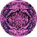 Round Medallion Purple French Rug, abs5422pur