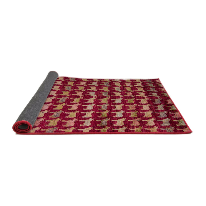 Sideview of Abstract Red Modern Rug, abs5423