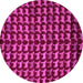 Round Abstract Pink Modern Rug, abs5423pnk