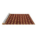 Sideview of Machine Washable Abstract Brown Modern Rug, wshabs5423brn