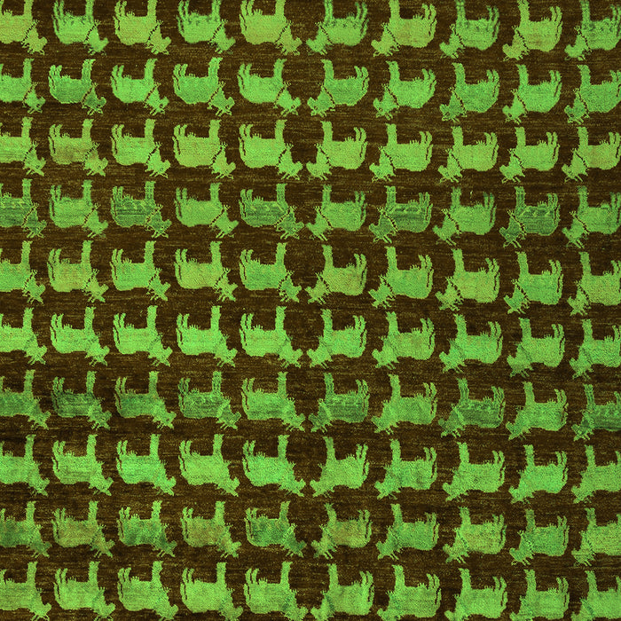 Machine Washable Abstract Green Modern Area Rugs, wshabs5423grn