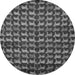 Round Abstract Gray Modern Rug, abs5423gry