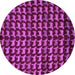 Round Machine Washable Abstract Purple Modern Area Rugs, wshabs5423pur