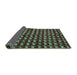 Sideview of Abstract Turquoise Modern Rug, abs5423turq