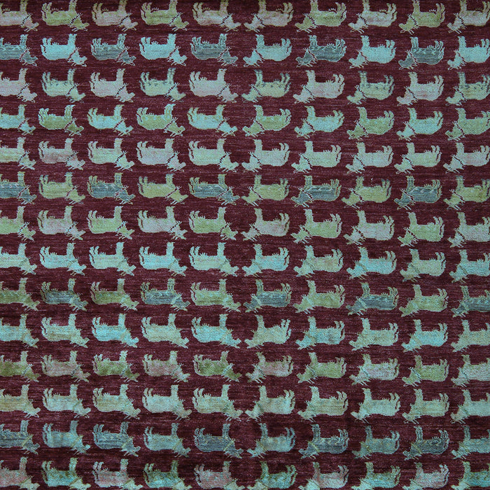 Square Machine Washable Abstract Light Blue Modern Rug, wshabs5423lblu