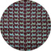 Round Abstract Light Blue Modern Rug, abs5423lblu