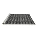 Sideview of Machine Washable Abstract Gray Modern Rug, wshabs5423gry