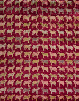 Machine Washable Abstract Red Rug, wshabs5423