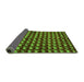 Sideview of Abstract Green Modern Rug, abs5423grn