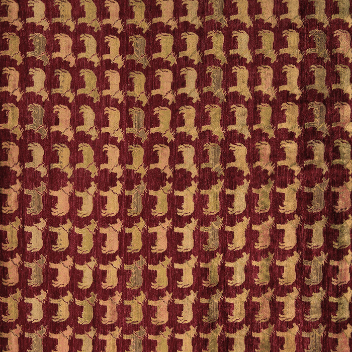 Square Abstract Brown Modern Rug, abs5423brn