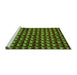 Sideview of Machine Washable Abstract Green Modern Area Rugs, wshabs5423grn