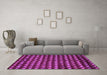 Machine Washable Abstract Purple Modern Area Rugs in a Living Room, wshabs5423pur