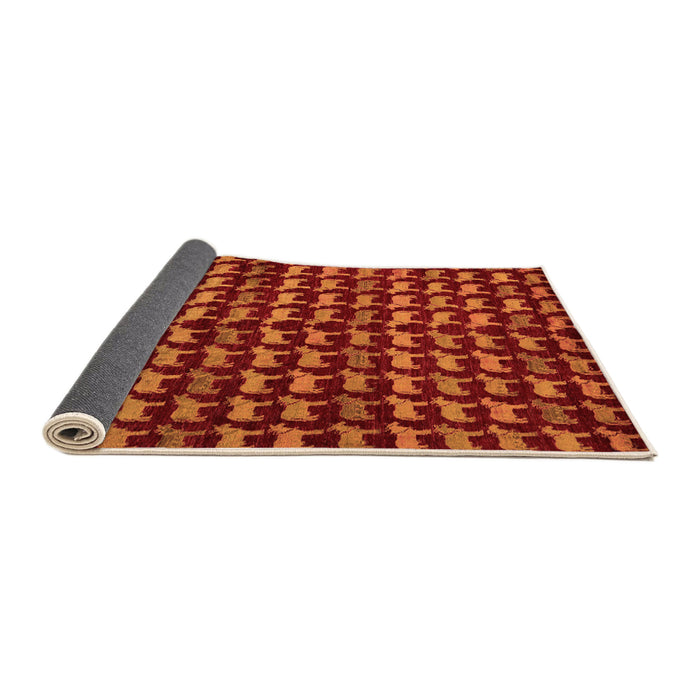 Sideview of Abstract Orange Modern Rug, abs5423org