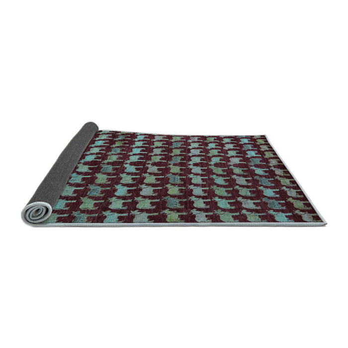 Sideview of Abstract Light Blue Modern Rug, abs5423lblu
