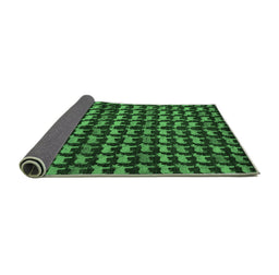 Sideview of Abstract Emerald Green Modern Rug, abs5423emgrn