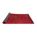 Sideview of Abstract Red Modern Rug, abs5424