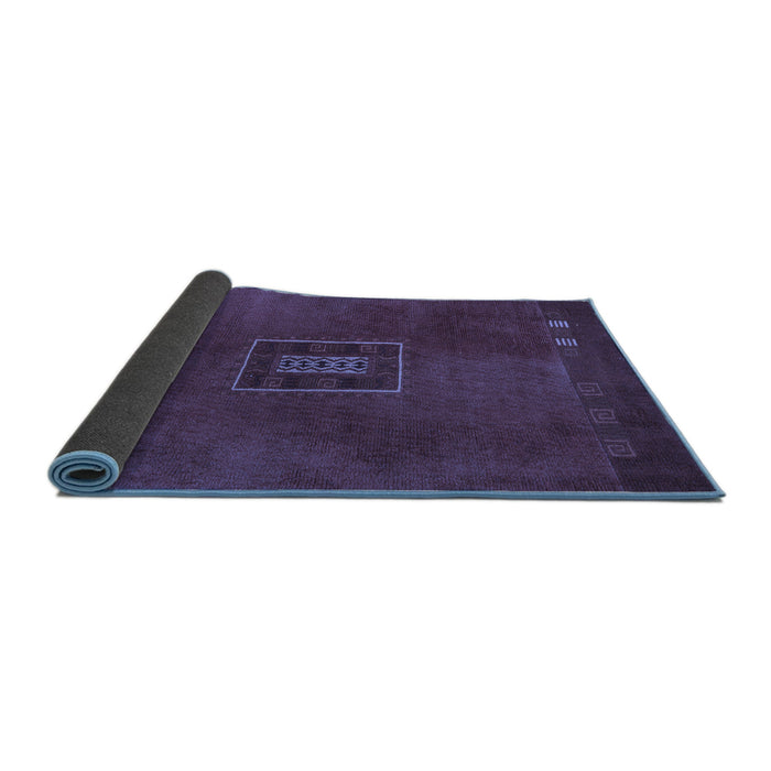 Sideview of Abstract Blue Modern Rug, abs5424blu