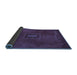 Sideview of Abstract Blue Modern Rug, abs5424blu