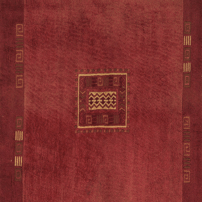 Square Machine Washable Abstract Brown Modern Rug, wshabs5424brn