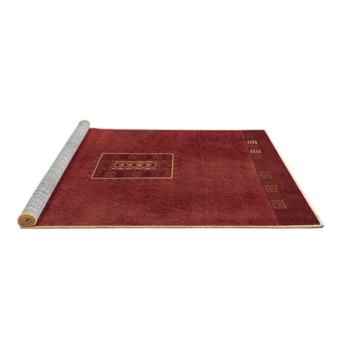 Sideview of Machine Washable Abstract Brown Modern Rug, wshabs5424brn